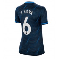 Camiseta Chelsea Thiago Silva #6 Segunda Equipación Replica 2023-24 para mujer mangas cortas